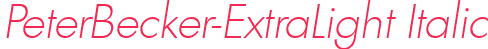PeterBecker-ExtraLight Italic